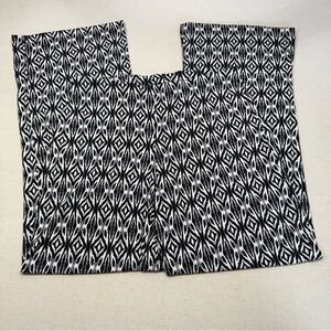 AB Studio Monochrome Geometric Flowy Pants - Size Medium